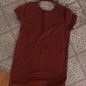 Burnt orange open back tshirt